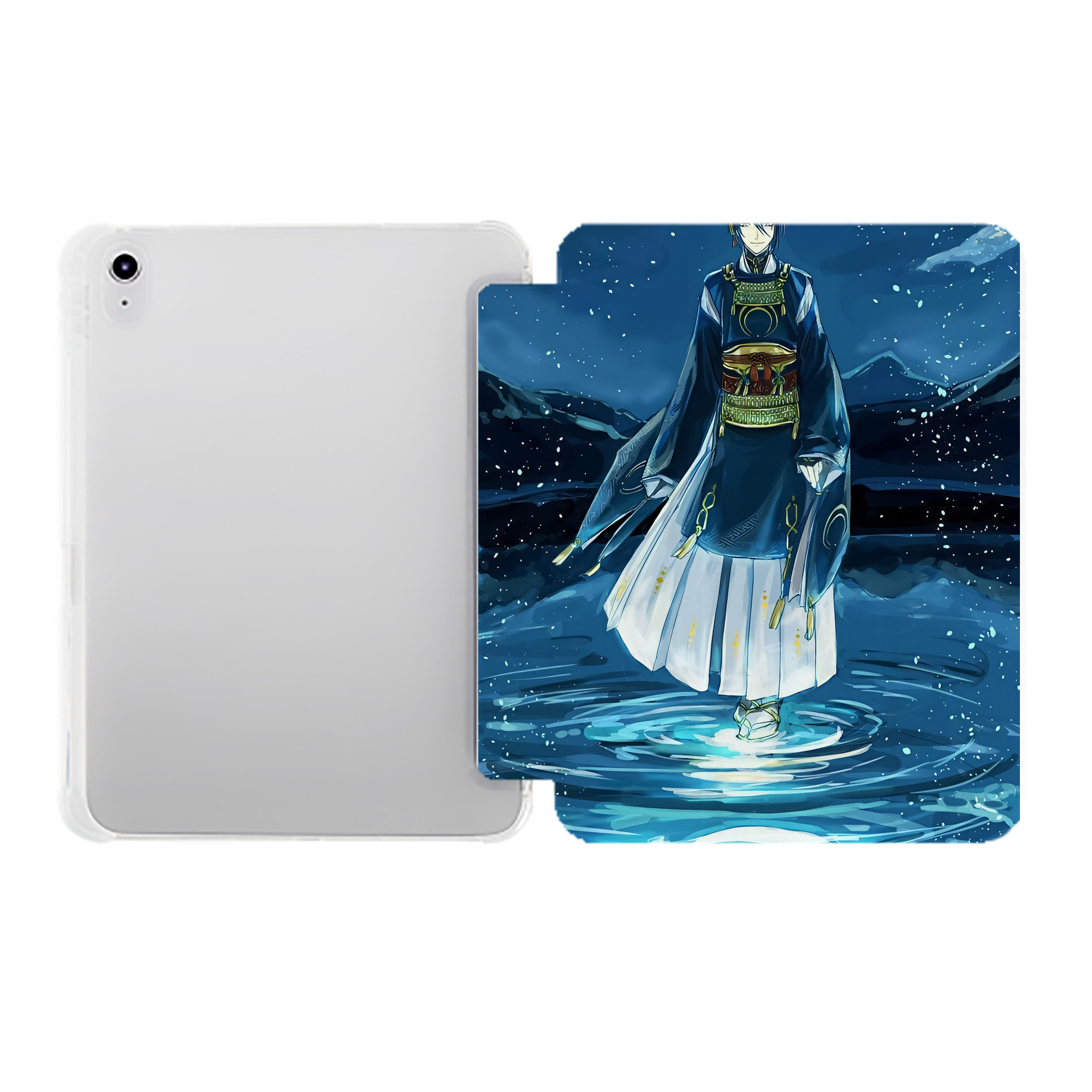 （画像用） 刀剣乱舞 Touken Ranbu IPad ケース ペン収納付き 三つ折りスタンド PUレザー×シリコン 対応機種9.5/10.5/10.9インチ